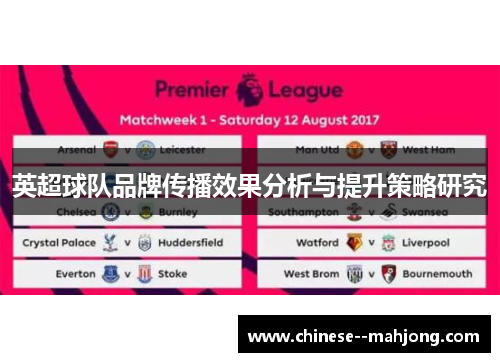 英超球队品牌传播效果分析与提升策略研究